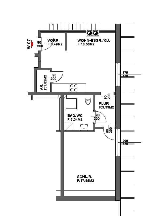 2-Zimmer-Wohnung mieten in Steyr – 47,97 m², € 552 – Bild 7 von 7