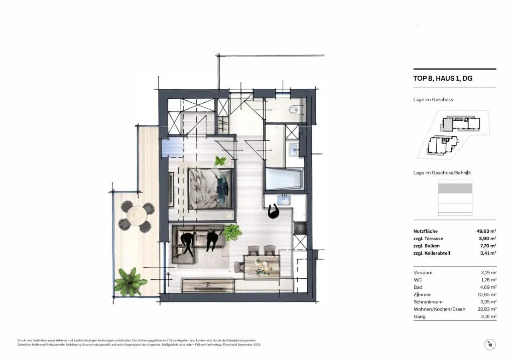 2-Zimmer-Wohnung kaufen in Wien – 48,64 m², € 456.000 – Bild 8 von 9