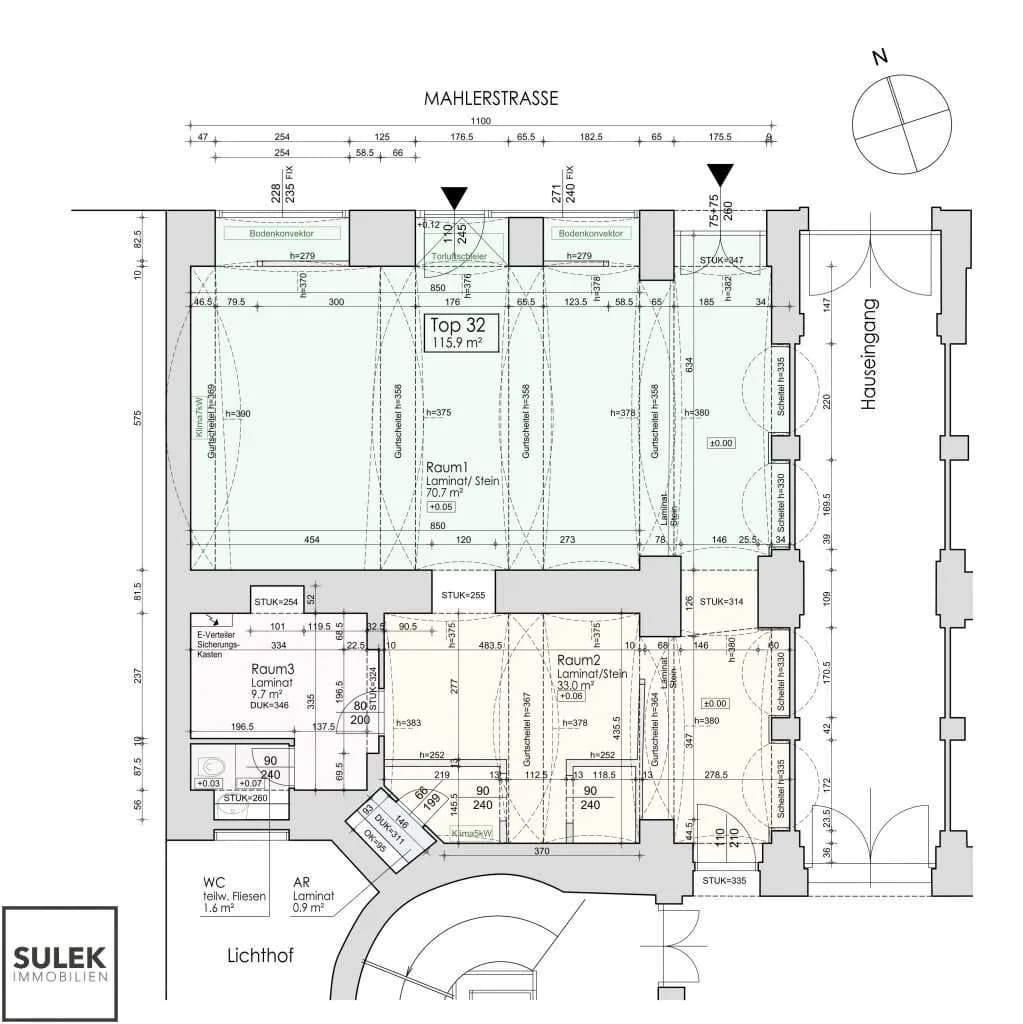2-Zimmer-Gewerbeimmobilie mieten in Wien – 116 m², € 5.750 – Bild 10 von 10
