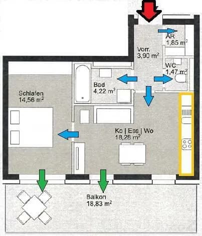 2-Zimmer-Wohnung kaufen in Graz – 44,28 m², € 225.000 – Bild 12 von 14