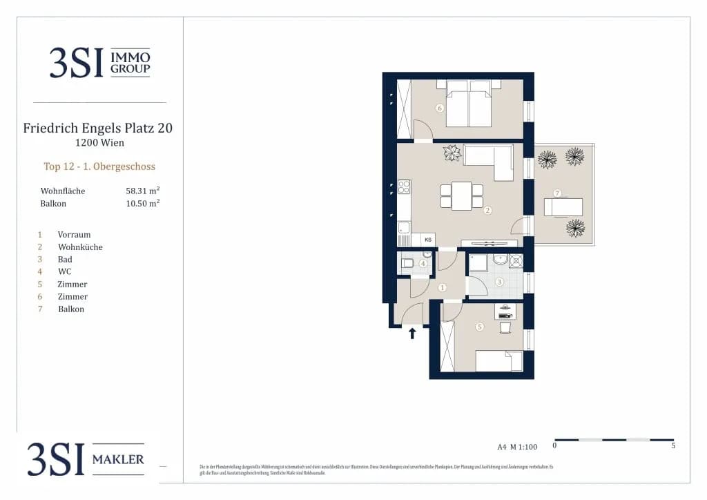 3-Zimmer-Wohnung kaufen in Wien – 58,96 m², € 345.000 – Bild 14 von 14