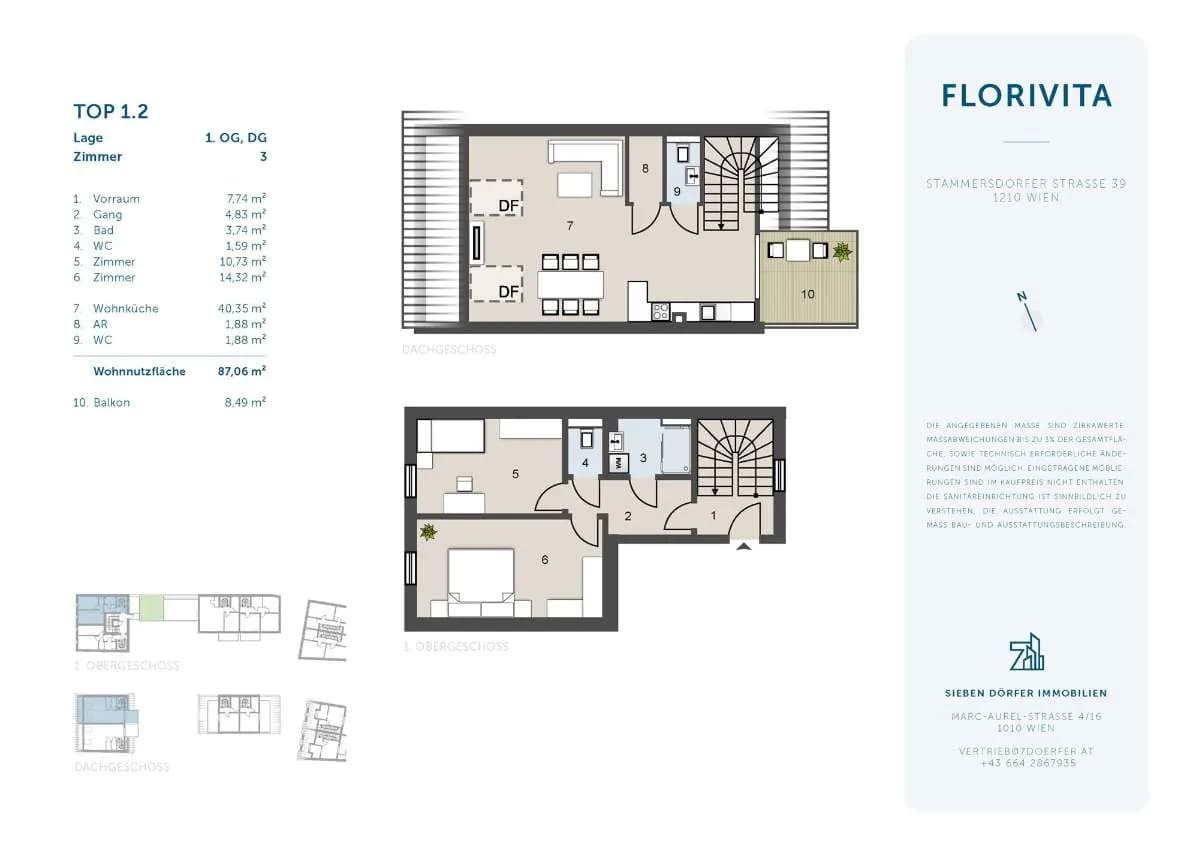 3-Zimmer-Wohnung kaufen in Wien – 87,06 m², € 582.000 – Bild 3 von 7