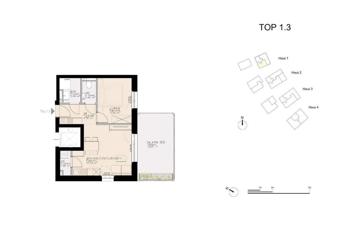 2-Zimmer-Wohnung kaufen in Linz – 39,09 m², € 329.000 – Bild 4 von 5