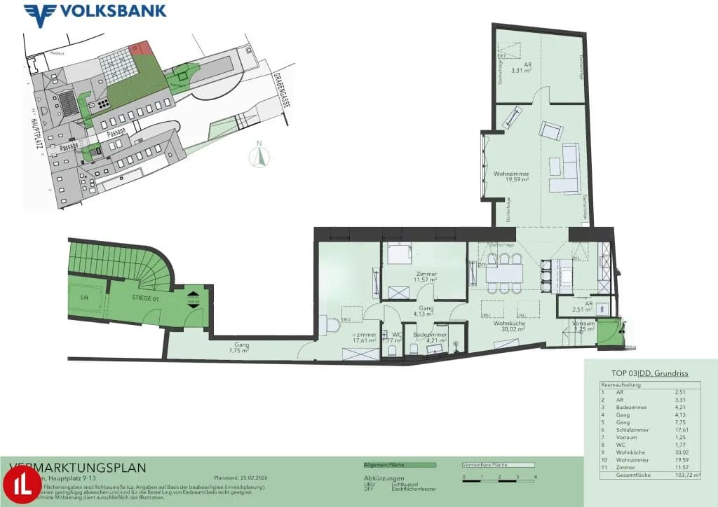 Immobilie mieten in Baden – 103,72 m², € 2.225 – Bild 2 von 2