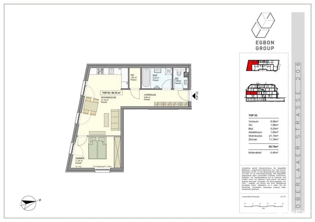2-Zimmer-Wohnung kaufen in Wien – 50,78 m², € 252.000 – Bild 12 von 12