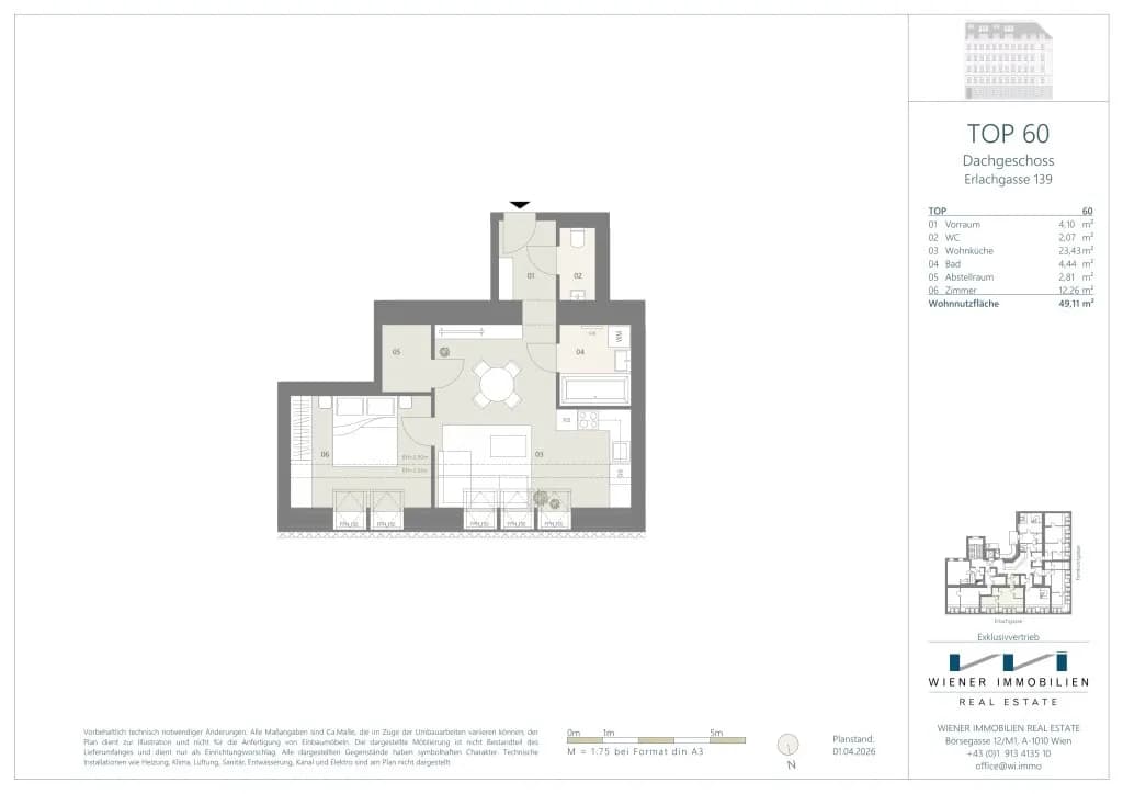 2-Zimmer-Wohnung kaufen in Wien – 49,11 m², € 265.195 – Bild 16 von 18