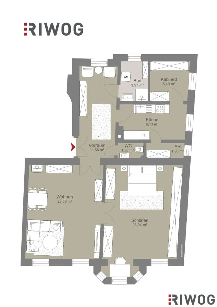 2-Zimmer-Wohnung kaufen in Wien – 82,06 m², € 285.000 – Bild 9 von 10