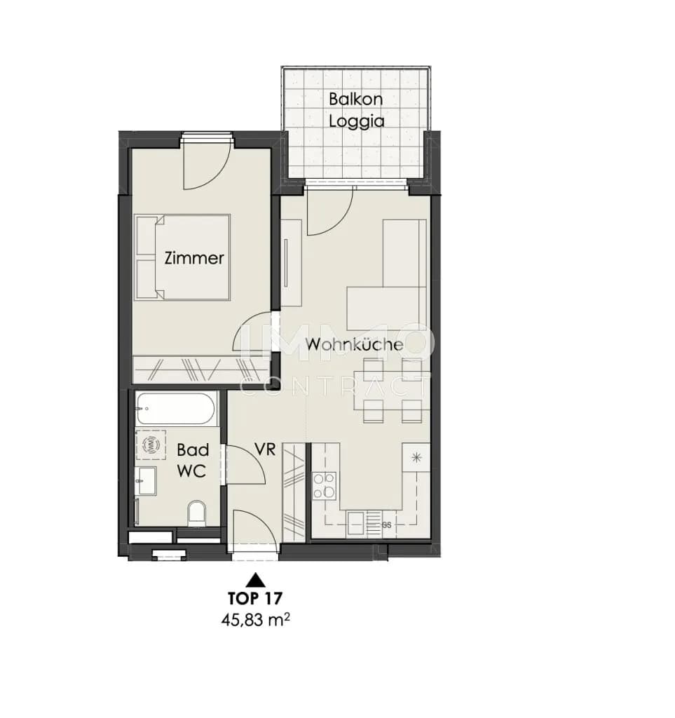 2-Zimmer-Wohnung kaufen in Wien – 45,83 m², € 344.000 – Bild 10 von 11