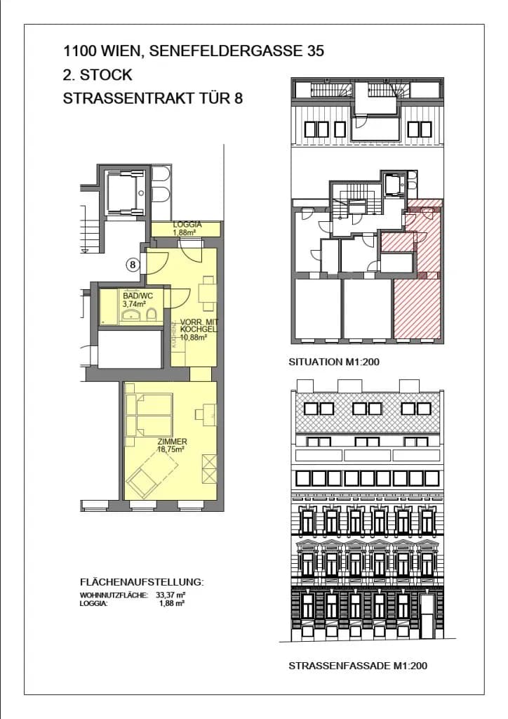 1-Zimmer-Wohnung kaufen in Wien – 33,37 m², € 240.000 – Bild 6 von 8