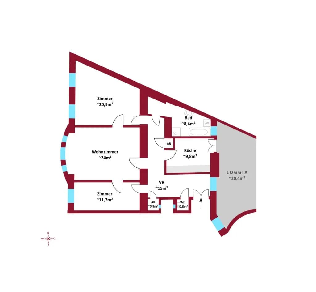3-Zimmer-Wohnung kaufen in Wien – 91,47 m², € 649.000 – Bild 11 von 11
