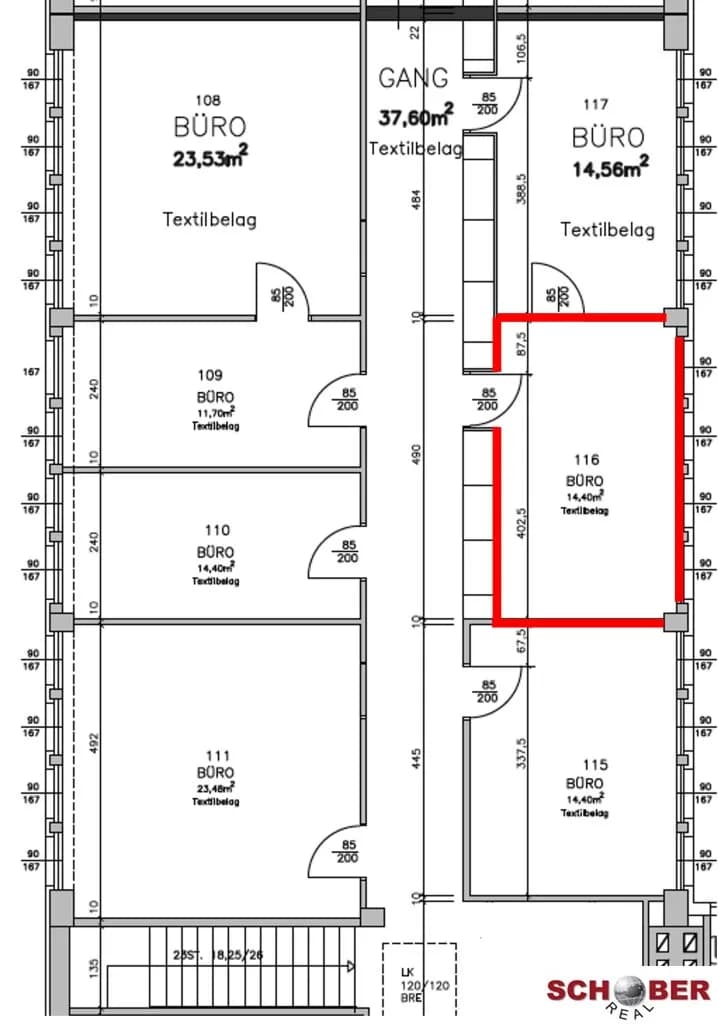 1-Zimmer-Gewerbeimmobilie mieten in Wien – 14 m², € 135 – Bild 8 von 8