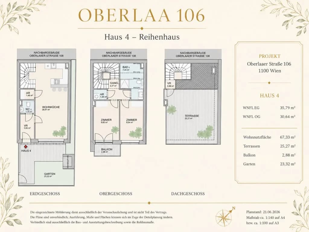 3-Zimmer-Haus kaufen in Wien – 67,33 m², € 481.410 – Bild 4 von 7