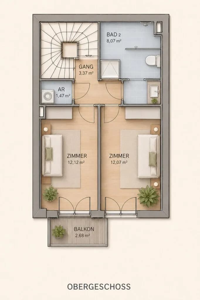 3-Zimmer-Haus kaufen in Wien – 67,33 m², € 481.410 – Bild 6 von 7