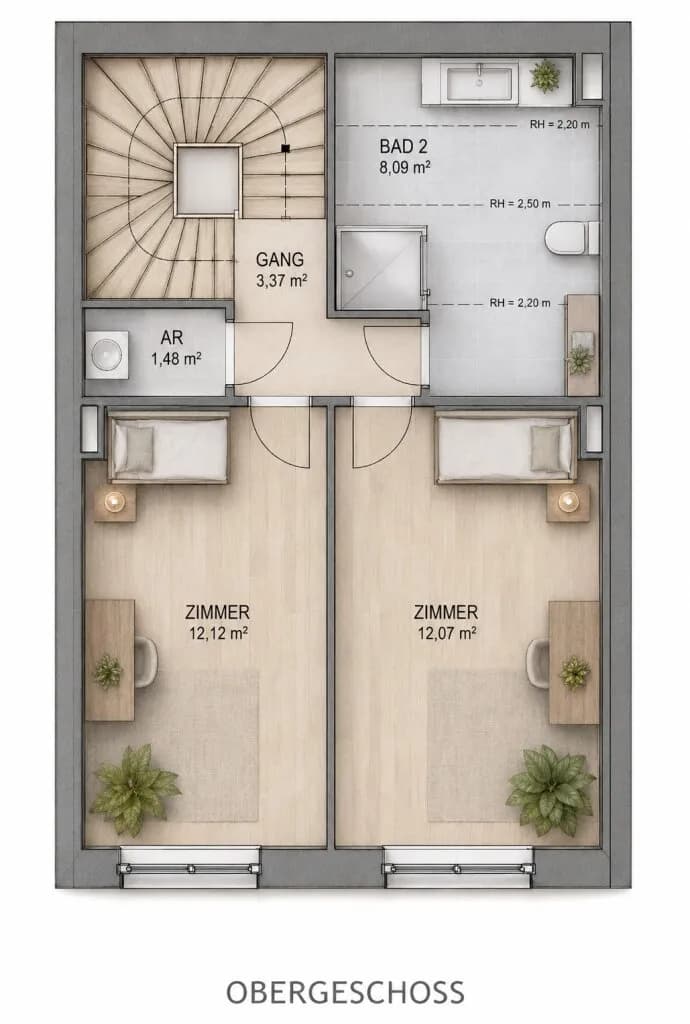 3-Zimmer-Haus kaufen in Wien – 76,1 m², € 541.000 – Bild 6 von 7