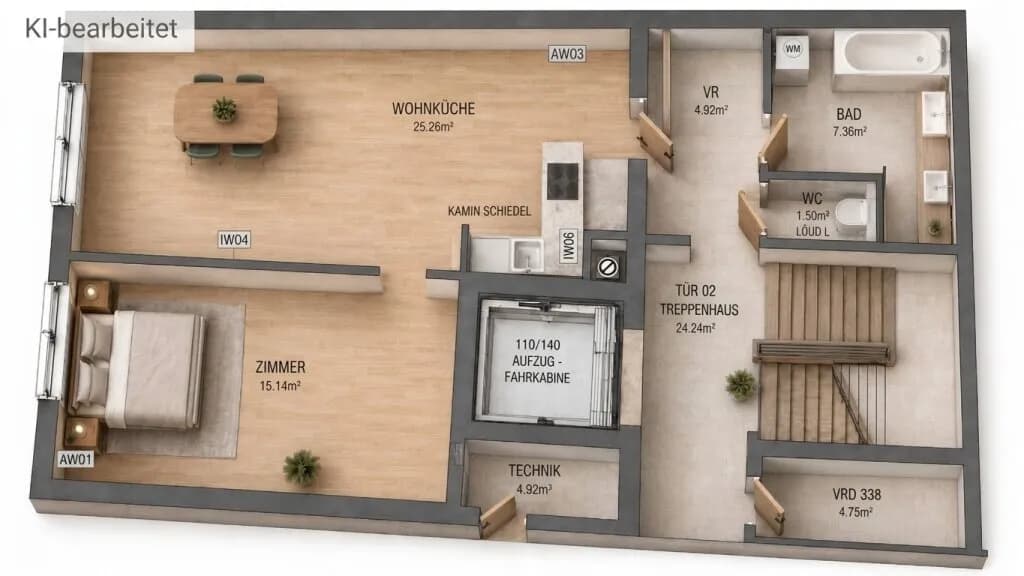 2-Zimmer-Wohnung kaufen in Wien – 54,18 m², € 345.670