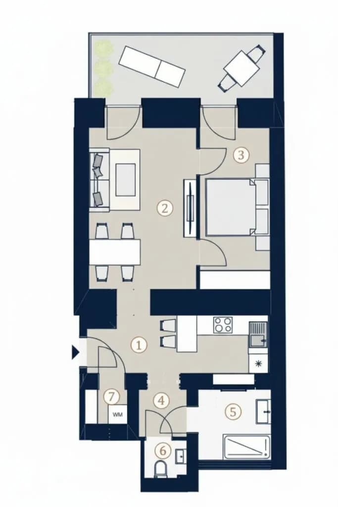 2-Zimmer-Wohnung kaufen in Wien – 47,9 m², € 435.000 – Bild 4 von 4