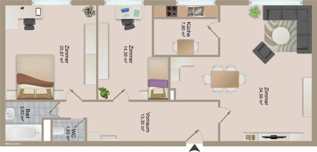 3-Zimmer-Wohnung mieten in Wien – 96,35 m², € 1.480 – Bild 29 von 29