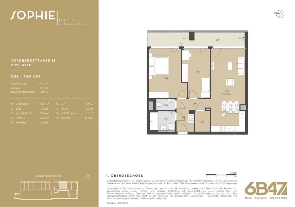 3-Zimmer-Wohnung kaufen in Wien – 74,4 m², € 530.000 – Bild 14 von 14