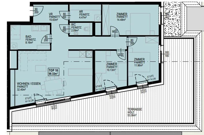 4-Zimmer-Wohnung kaufen in Mödling – 99,57 m², € 858.600 – Bild 4 von 12