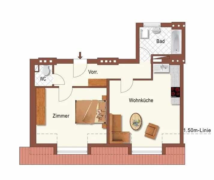 2-Zimmer-Wohnung mieten in Graz – 55,09 m², € 651 – Bild 7 von 7
