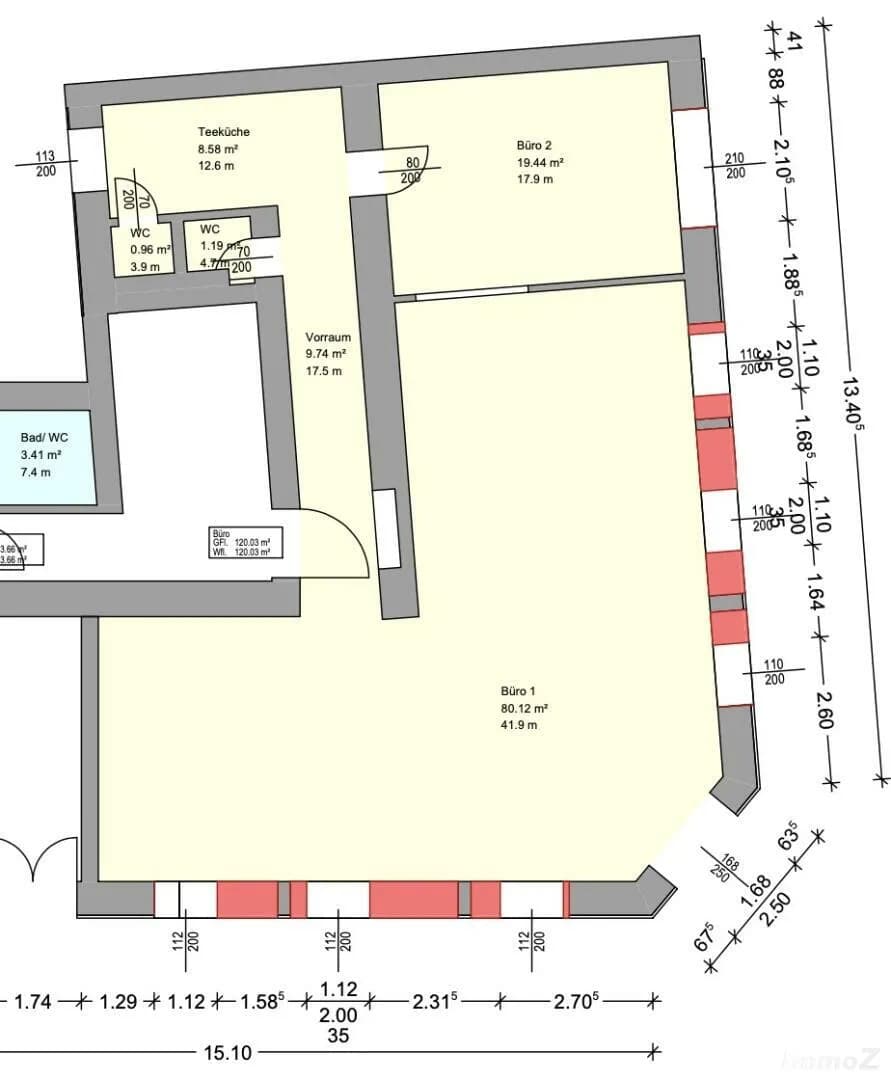 2-Zimmer-Gewerbeimmobilie mieten in Graz – 60 m², € 673 – Bild 6 von 6