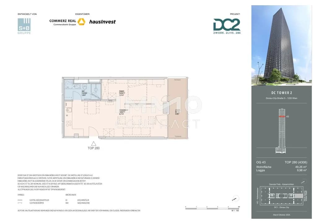 2-Zimmer-Wohnung mieten in Wien – 49,26 m², € 2.000 – Bild 23 von 23
