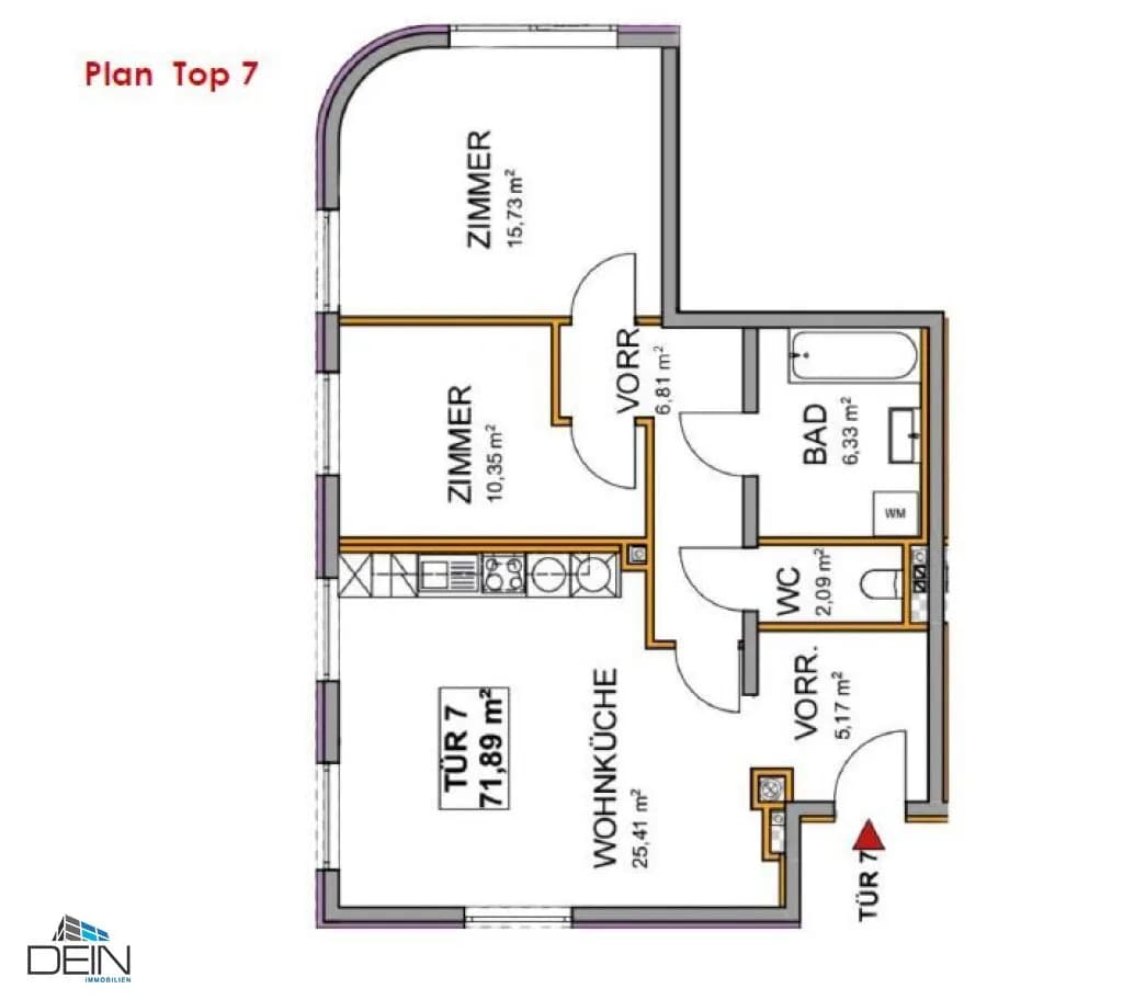 3-Zimmer-Wohnung kaufen in Wien – 71,89 m², € 345.000 – Bild 13 von 14