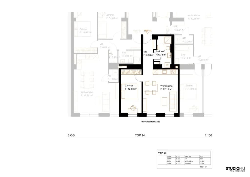 2-Zimmer-Wohnung kaufen in Wien – 45,98 m², € 289.000 – Bild 12 von 12