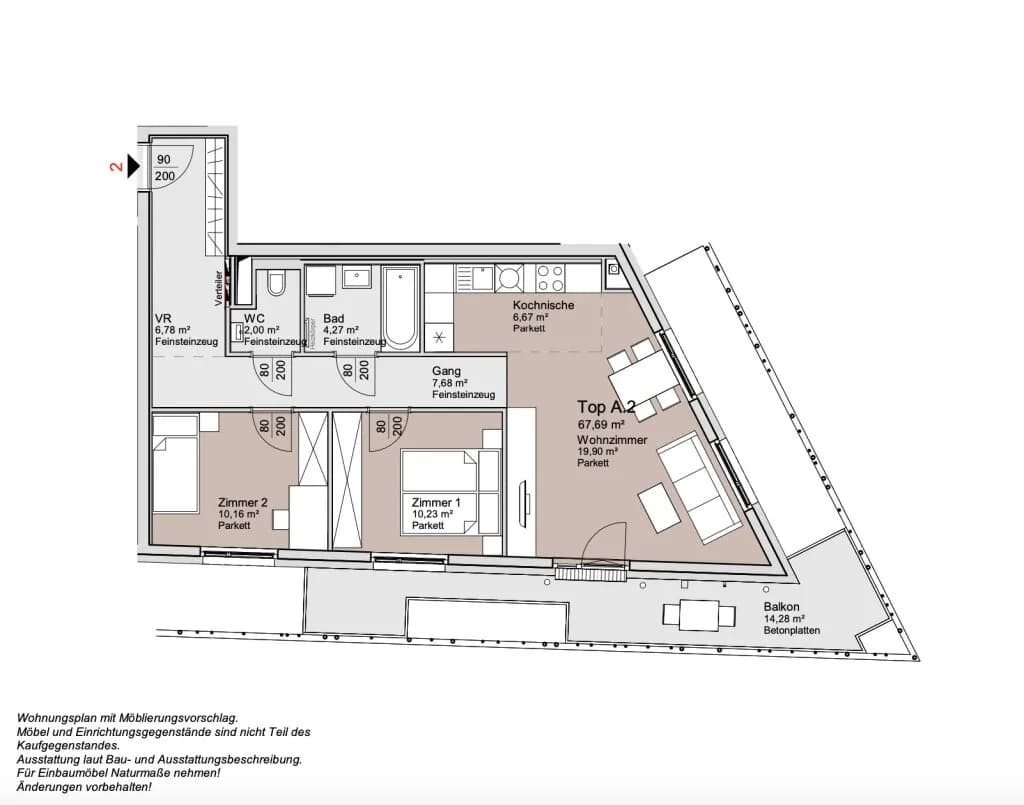 3-Zimmer-Wohnung kaufen in Wien – 67,69 m², € 439.000 – Bild 12 von 12