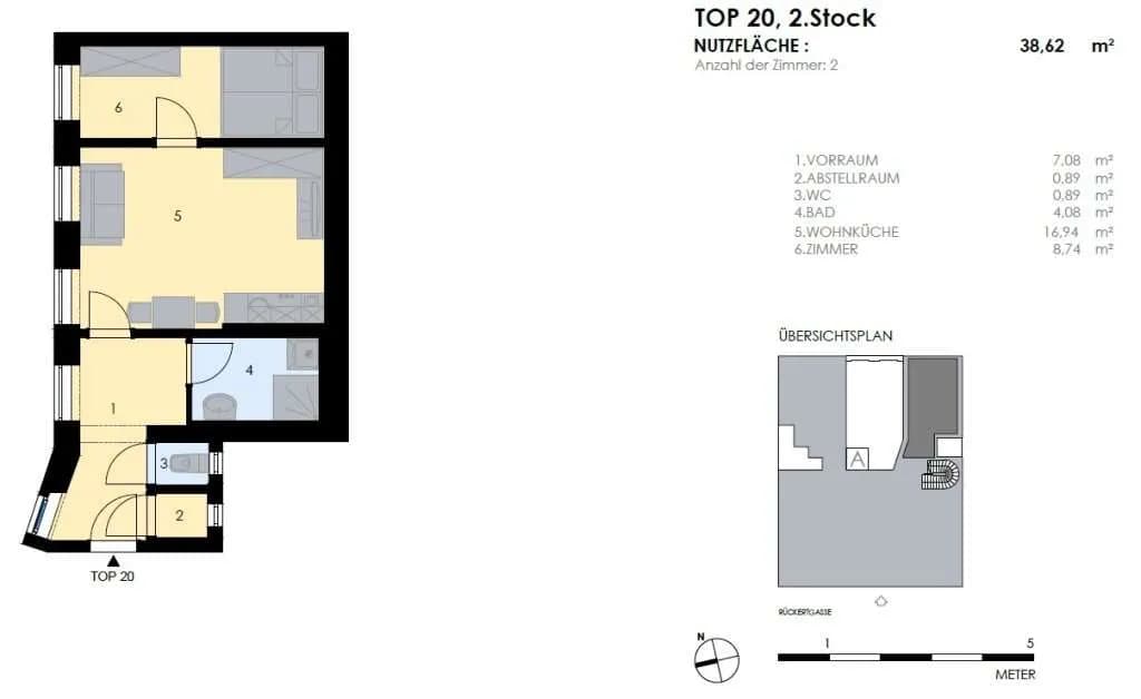 2-Zimmer-Wohnung kaufen in Wien – 38,62 m², € 189.000 – Bild 19 von 19