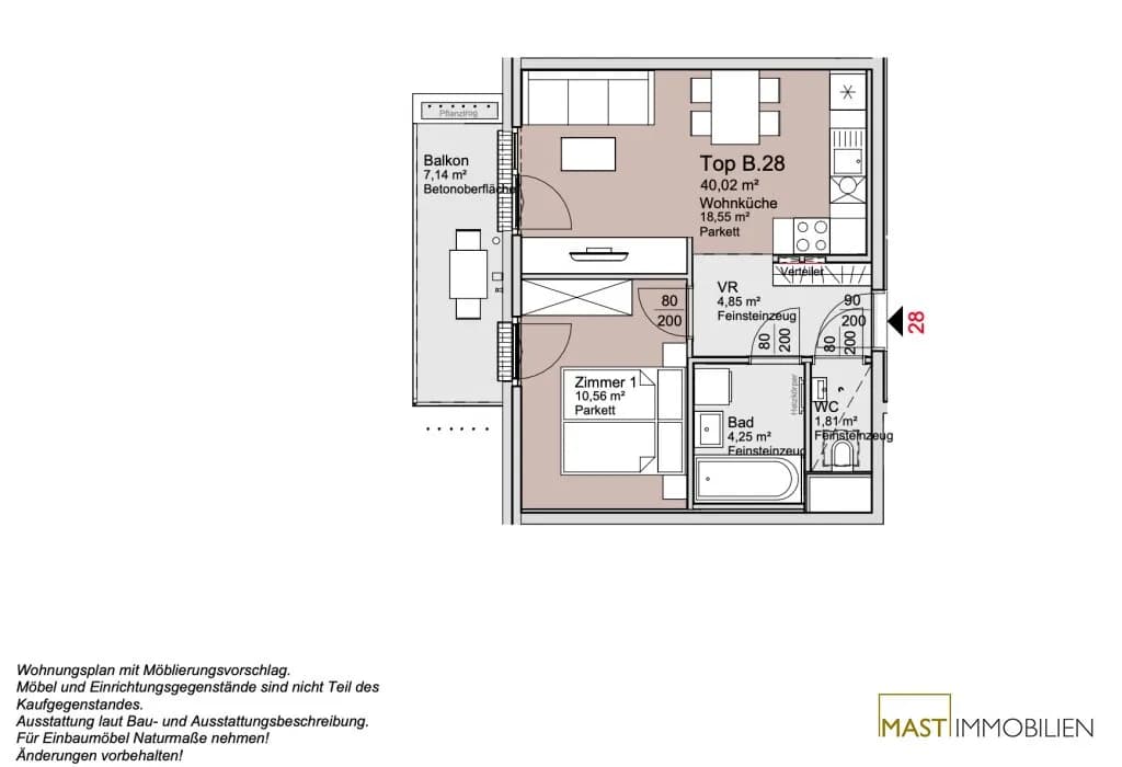 2-Zimmer-Wohnung kaufen in Wien – 40,02 m², € 272.000 – Bild 11 von 11