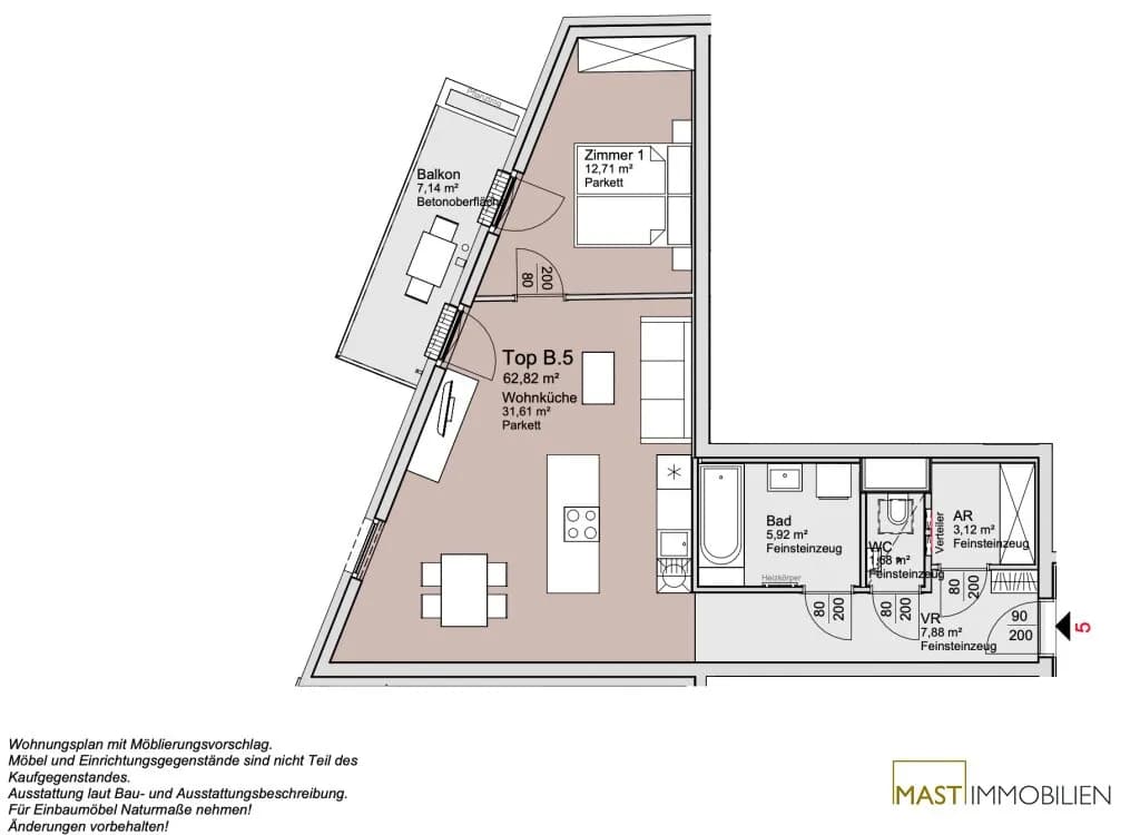 2-Zimmer-Wohnung kaufen in Wien – 62,82 m², € 380.000 – Bild 11 von 11