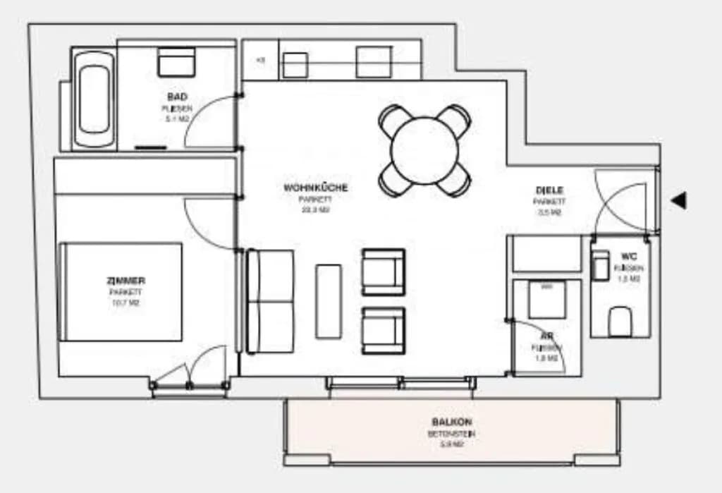 2-Zimmer-Wohnung mieten in Wien – 45,9 m², € 1.139 – Bild 26 von 26
