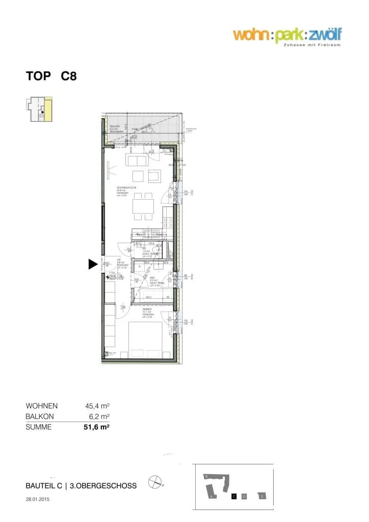 2-Zimmer-Wohnung mieten in Wien – 45,4 m², € 970 – Bild 16 von 18