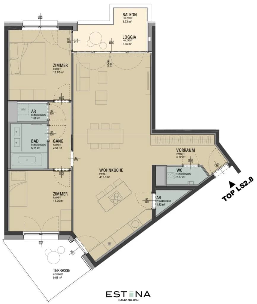 3-Zimmer-Wohnung kaufen in Wien – 92,2 m², € 630.000 – Bild 17 von 17