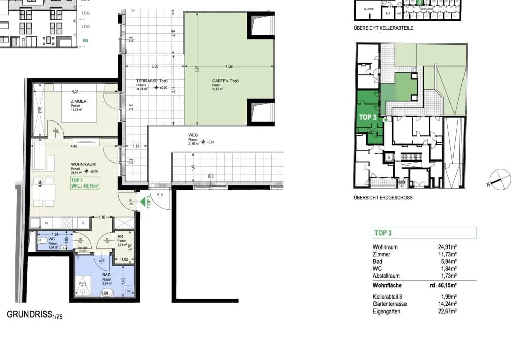 2-Zimmer-Wohnung kaufen in Wien – 46,16 m², € 299.000 – Bild 11 von 11