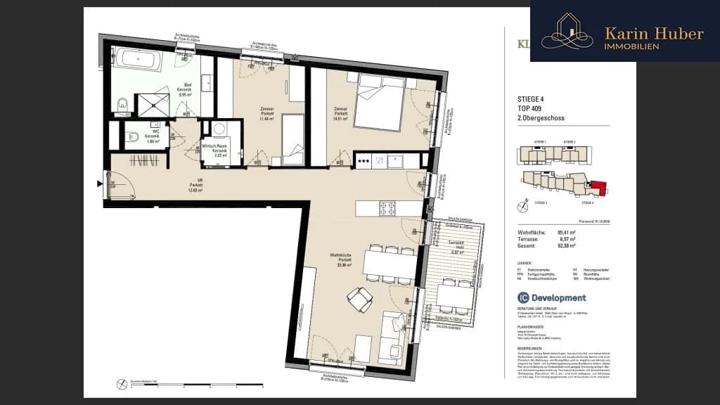 3-Zimmer-Wohnung mieten in Tulln – 85,41 m², € 1.699 – Bild 9 von 9