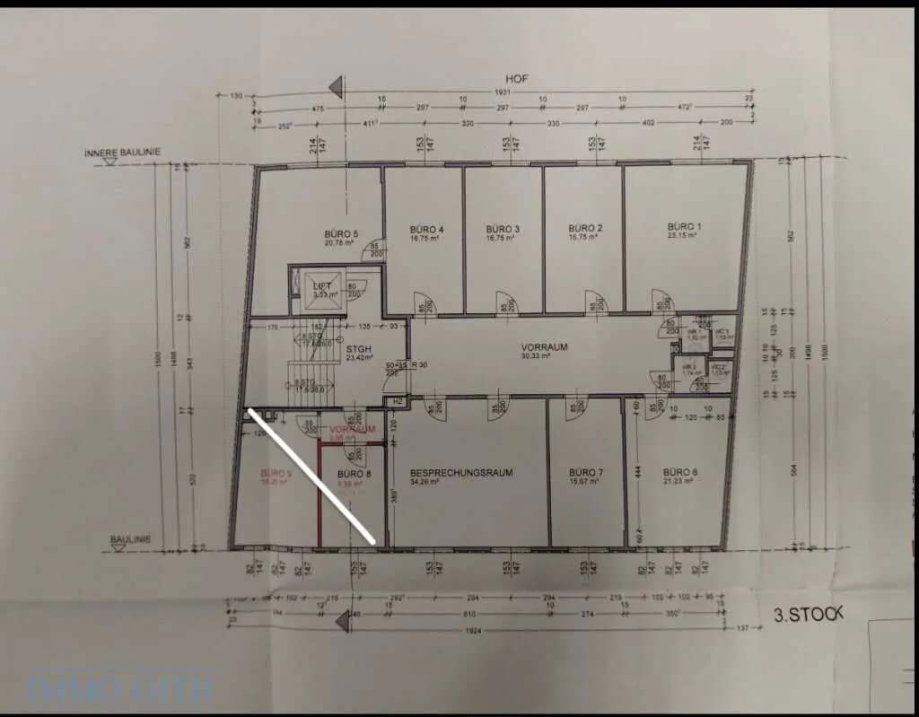 8-Zimmer-Gewerbeimmobilie mieten in Wien – 203 m², € 2.944 – Bild 25 von 26