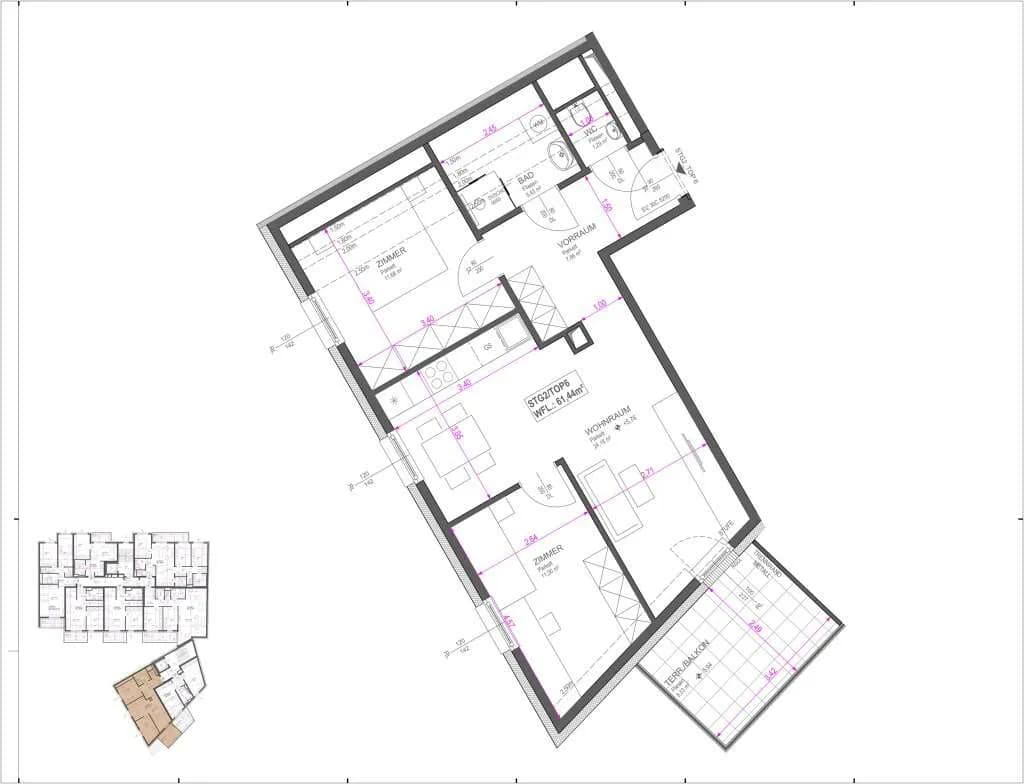 3-Zimmer-Wohnung kaufen in Wien – 61,44 m², € 429.900 – Bild 24 von 26