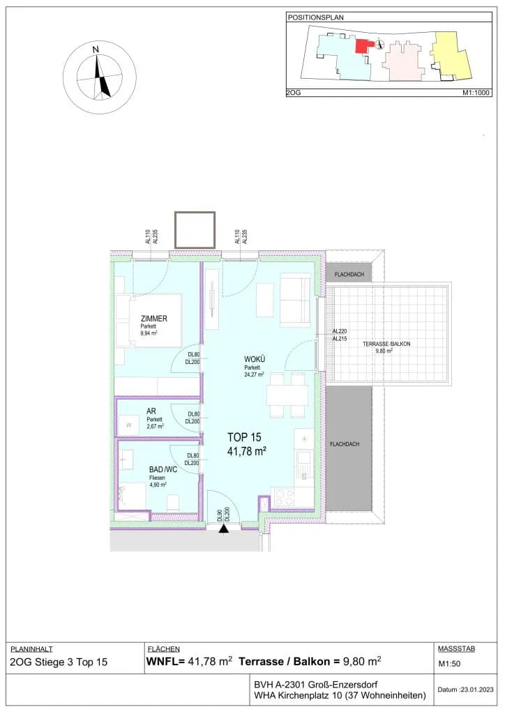 3-Zimmer-Wohnung kaufen in Gänserndorf – 64,49 m², € 347.900 – Bild 24 von 25