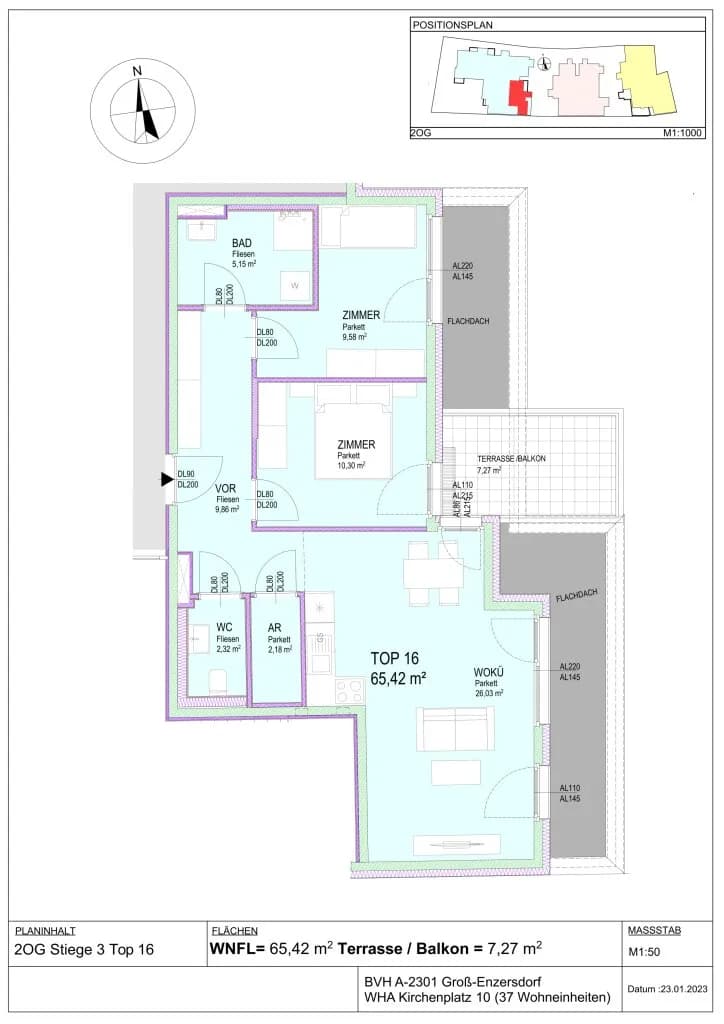 3-Zimmer-Wohnung kaufen in Gänserndorf – 64,49 m², € 347.900 – Bild 25 von 25