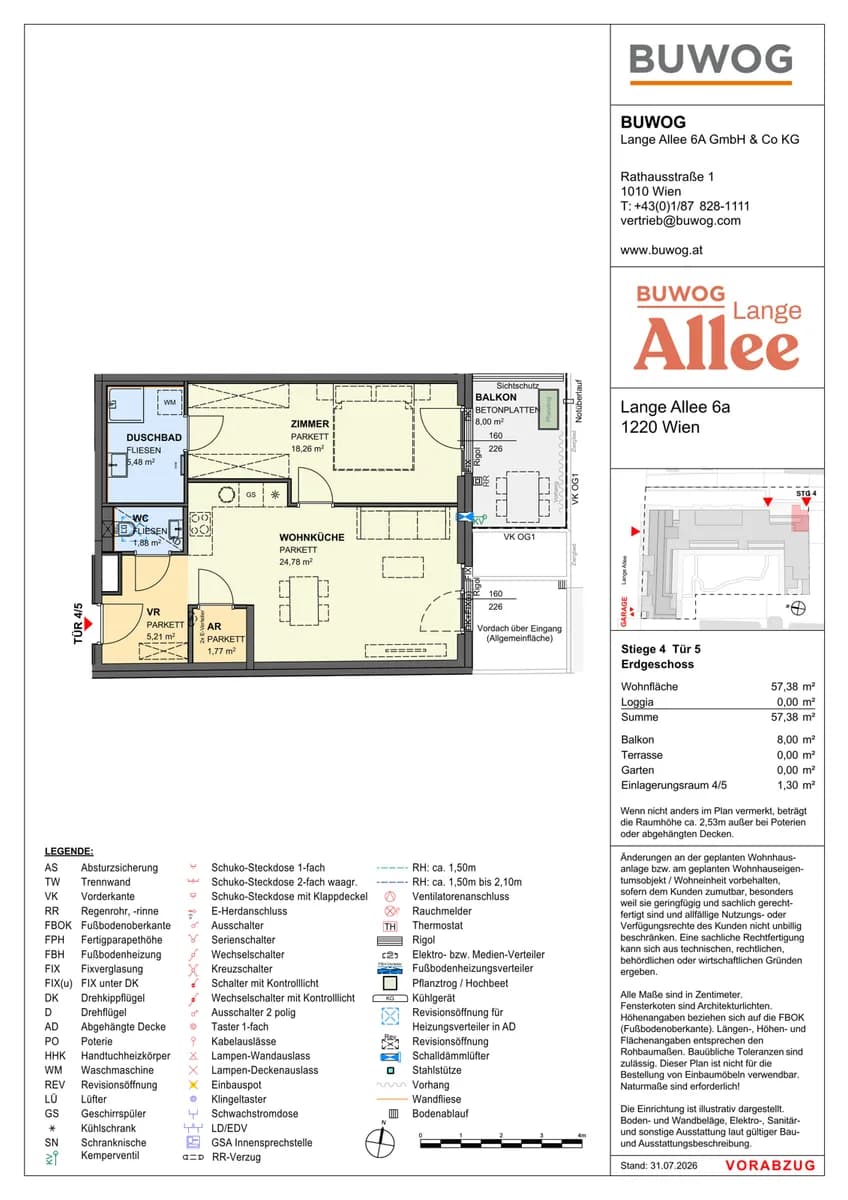 2-Zimmer-Wohnung kaufen in Wien – 56,43 m², € 433.000 – Bild 3 von 12