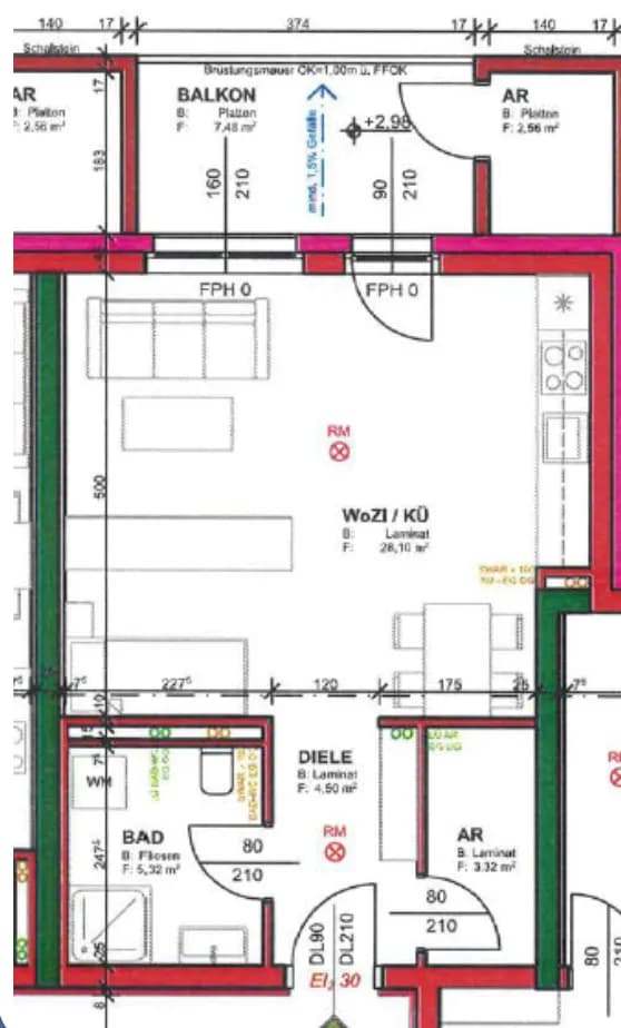 1-Zimmer-Wohnung mieten in Güssing – 46 m², € 481 – Bild 7 von 7