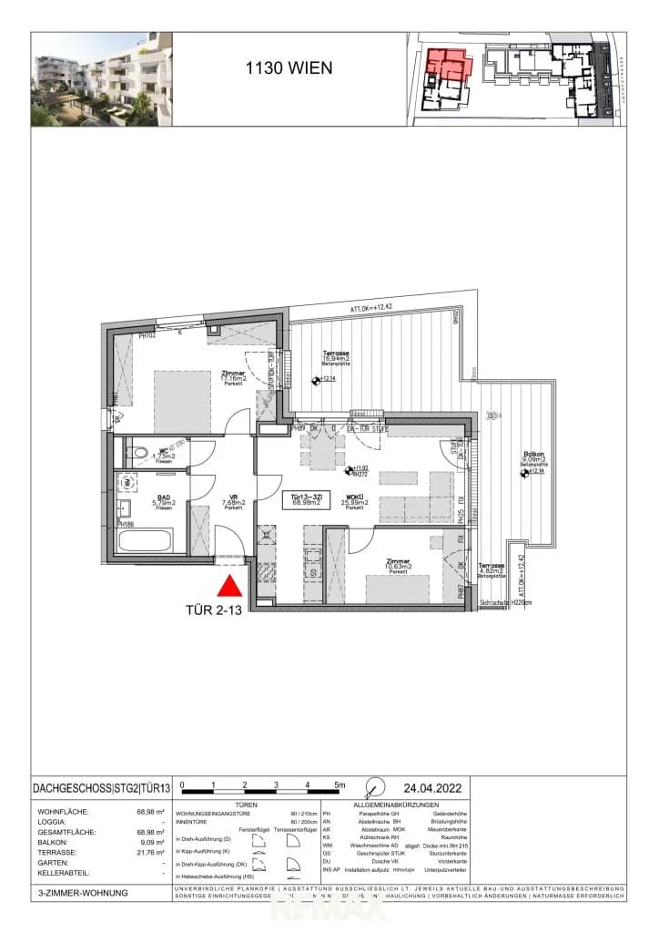 3-Zimmer-Wohnung kaufen in Wien – 68,98 m², € 728.300 – Bild 4 von 4