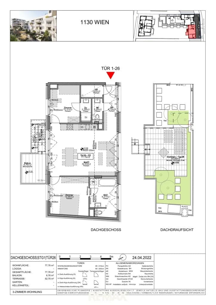 3-Zimmer-Wohnung kaufen in Wien – 75,79 m², € 846.400 – Bild 4 von 4