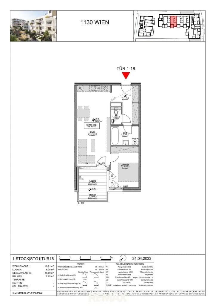 2-Zimmer-Wohnung kaufen in Wien – 49,91 m², € 449.000 – Bild 4 von 4