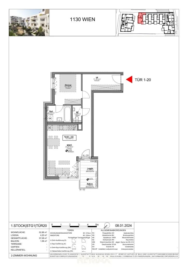 2-Zimmer-Wohnung kaufen in Wien – 54,45 m², € 478.000 – Bild 8 von 8
