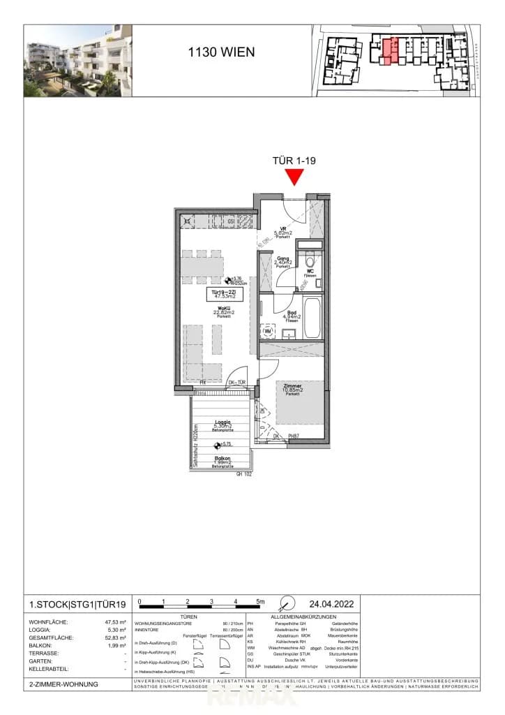 2-Zimmer-Wohnung kaufen in Wien – 47,53 m², € 432.000 – Bild 4 von 4