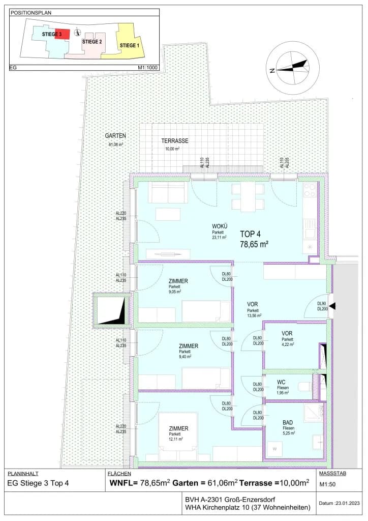4-Zimmer-Wohnung kaufen in Gänserndorf – 91,23 m², € 474.320 – Bild 13 von 25