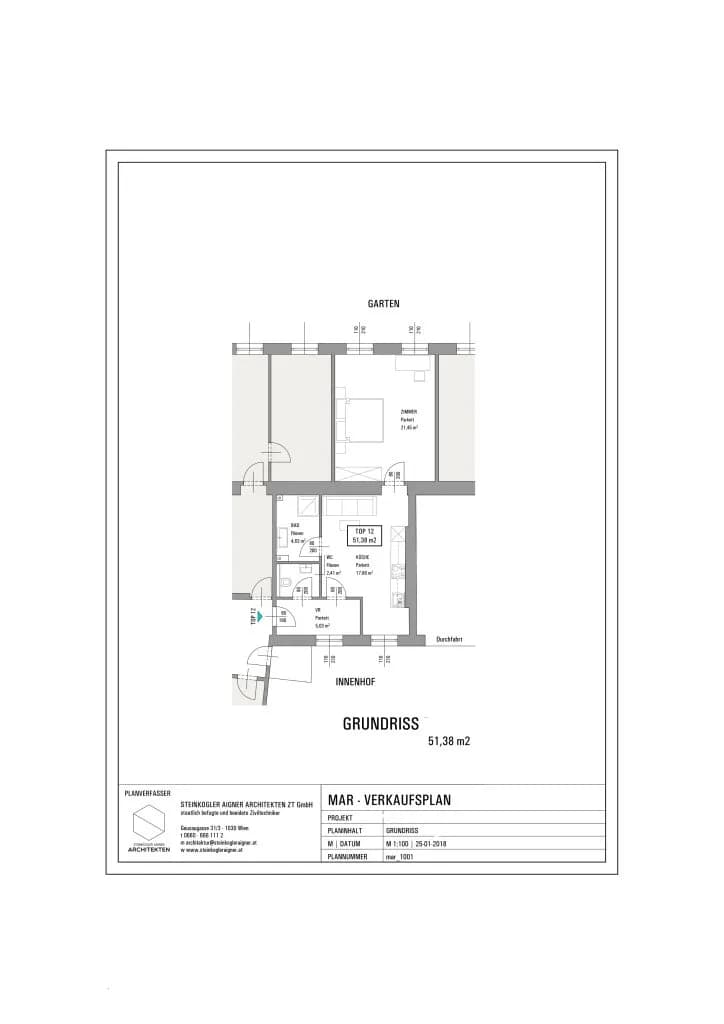2-Zimmer-Wohnung kaufen in Wien – 51,38 m², € 298.000 – Bild 12 von 12
